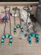 AUGUSTINE LARGO KINGMAN TURQUOISE NAJA NECKLACE