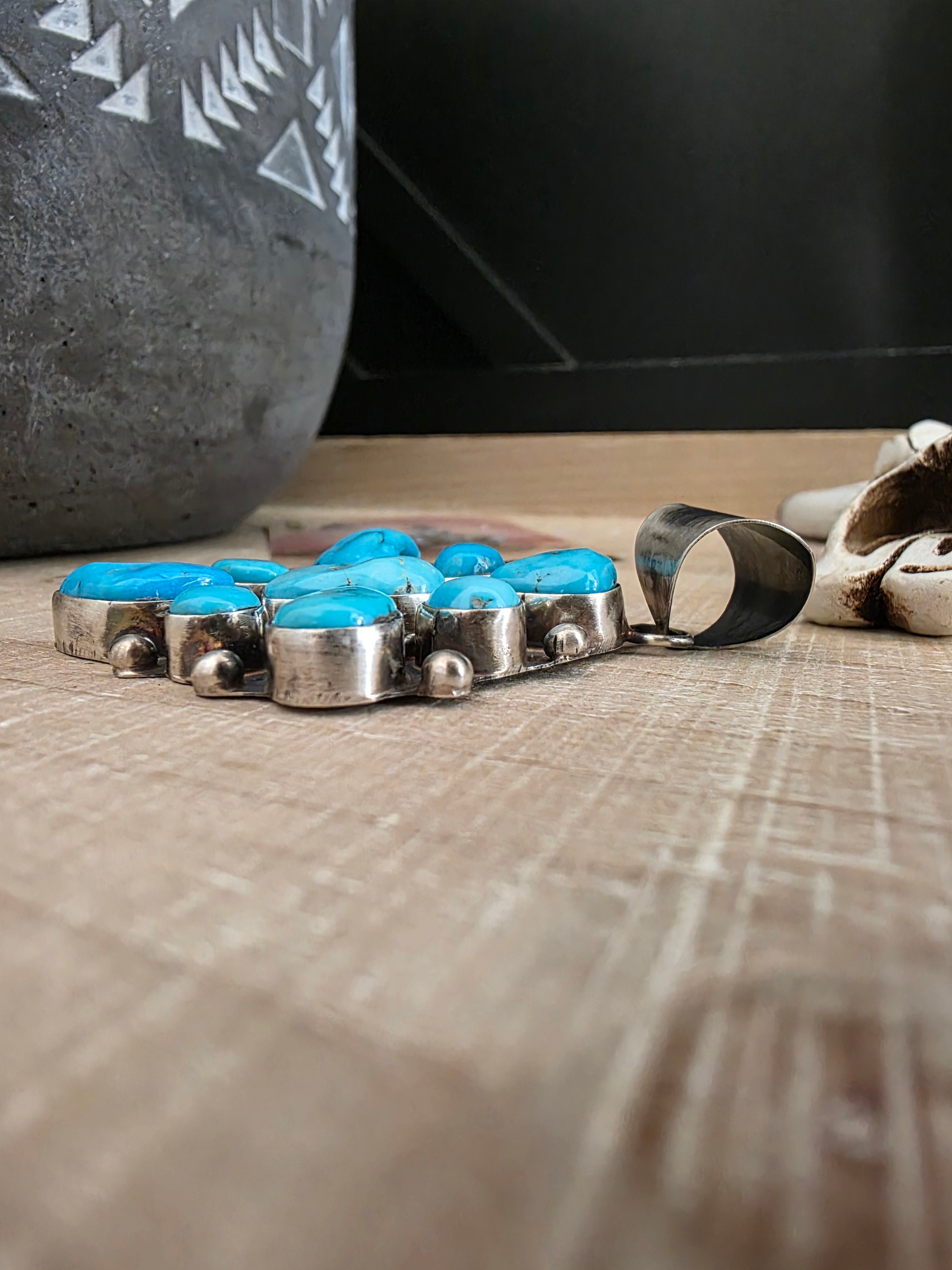 THE WILSON TURQUOISE CLUSTER PENDANT