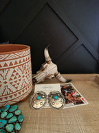 JIMMIE JAMES JR CONCHO TURQUOISE STUD EARRINGS