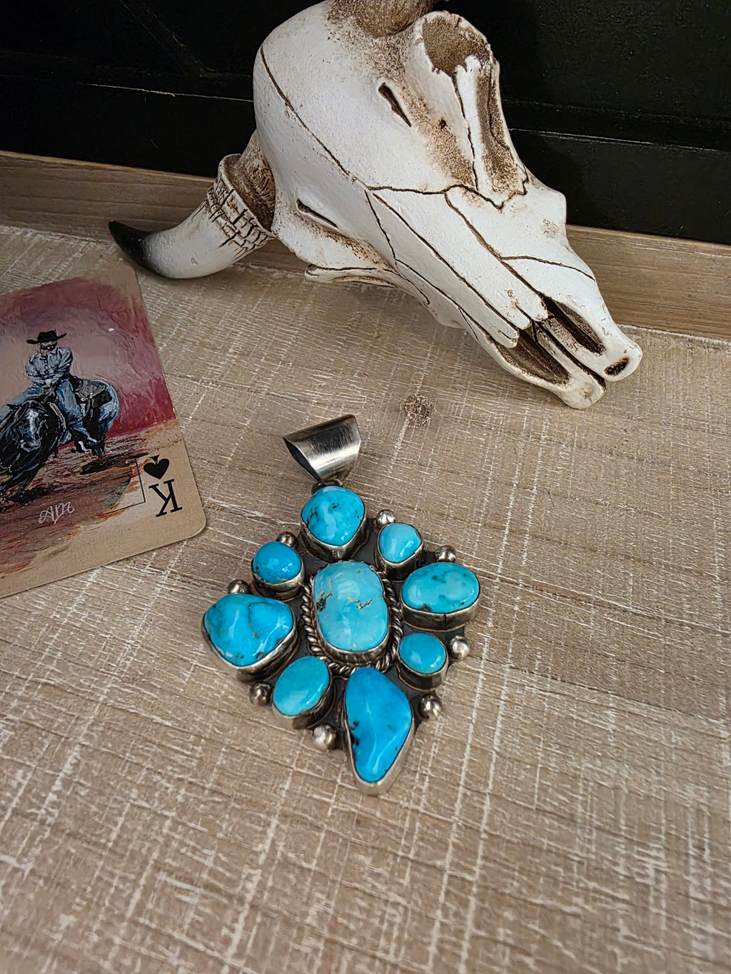 THE WILSON TURQUOISE CLUSTER PENDANT