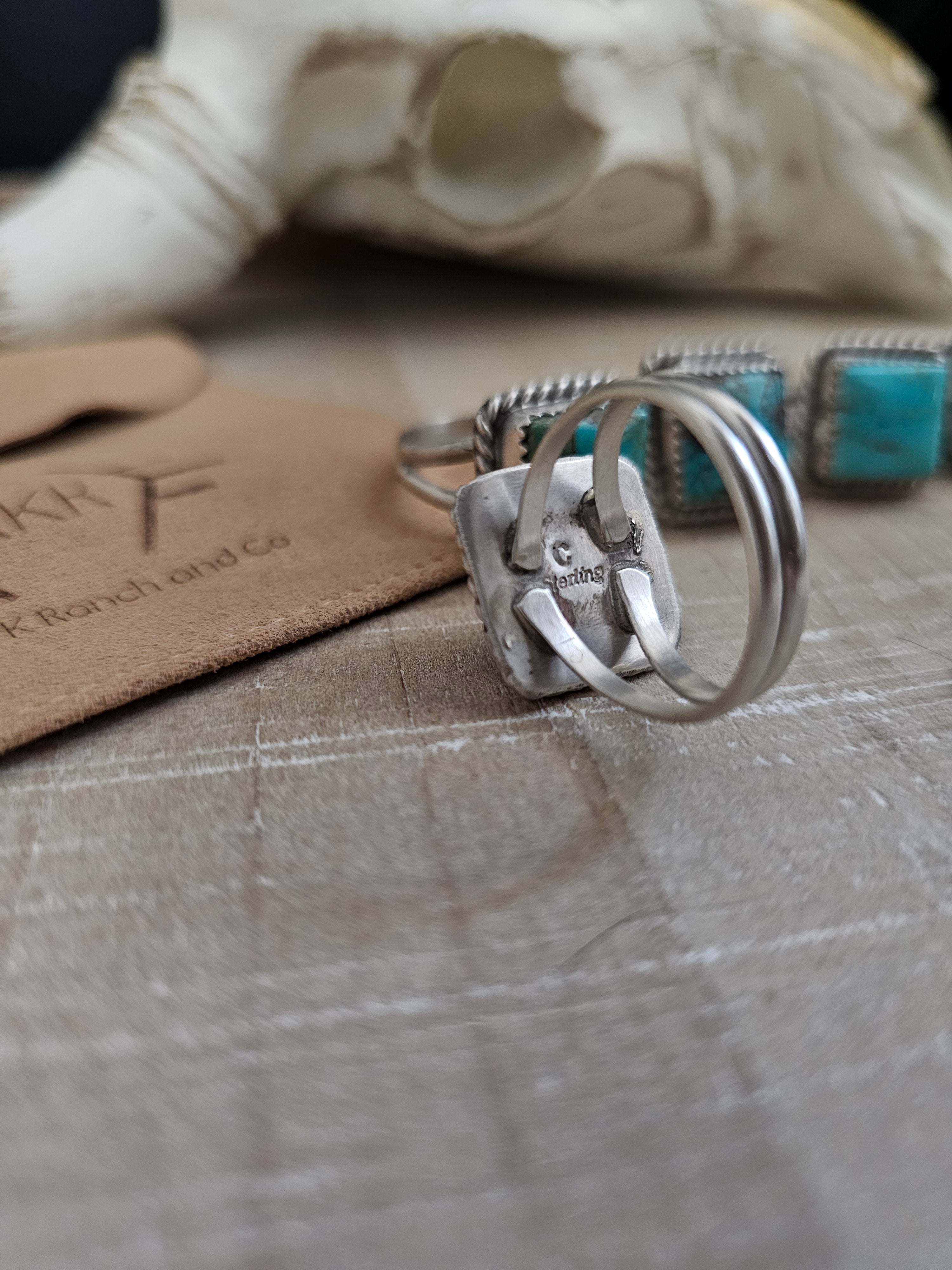 TURQUOISE SQUARE CUT RING