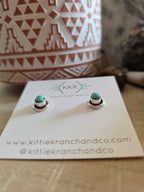 MARY TSADIASI ZUNI TURQUOISE STUD EARRINGS