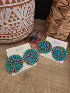 ALICIA WILSON XL TURQUOISE CLUSTER STUDS