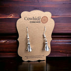 Small Sterling Silver Squash Blossom Dangle Earrings — 9×16mm (Native-Style)