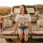 "Stay Wild" Western Graphic Tee — Pre-Shrunk 50/50 Blend Sublimation Western Statement