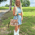 Stella Tooled Leather Concealed Carry Handbag