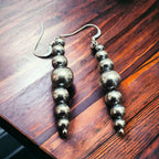 Sterling Pearl Drop Earrings — 1.5 inch drop (Made in USA, 4-5-6-8mm)