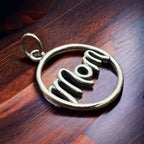 Sterling Silver "Mom" Pendant/Charm — Mother's Day Sentimental Western Statement