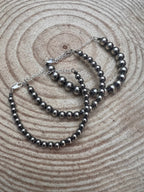 Sterling Pearl Bracelet — Available in 3mm, 4mm, 5mm, or 6mm