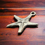 Sterling Silver Starfish Pendant/Charm — Intricate Ocean-Lover Statement