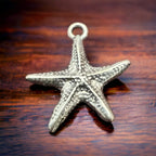 Sterling Silver Starfish Pendant/Charm — Intricate Ocean-Lover Statement