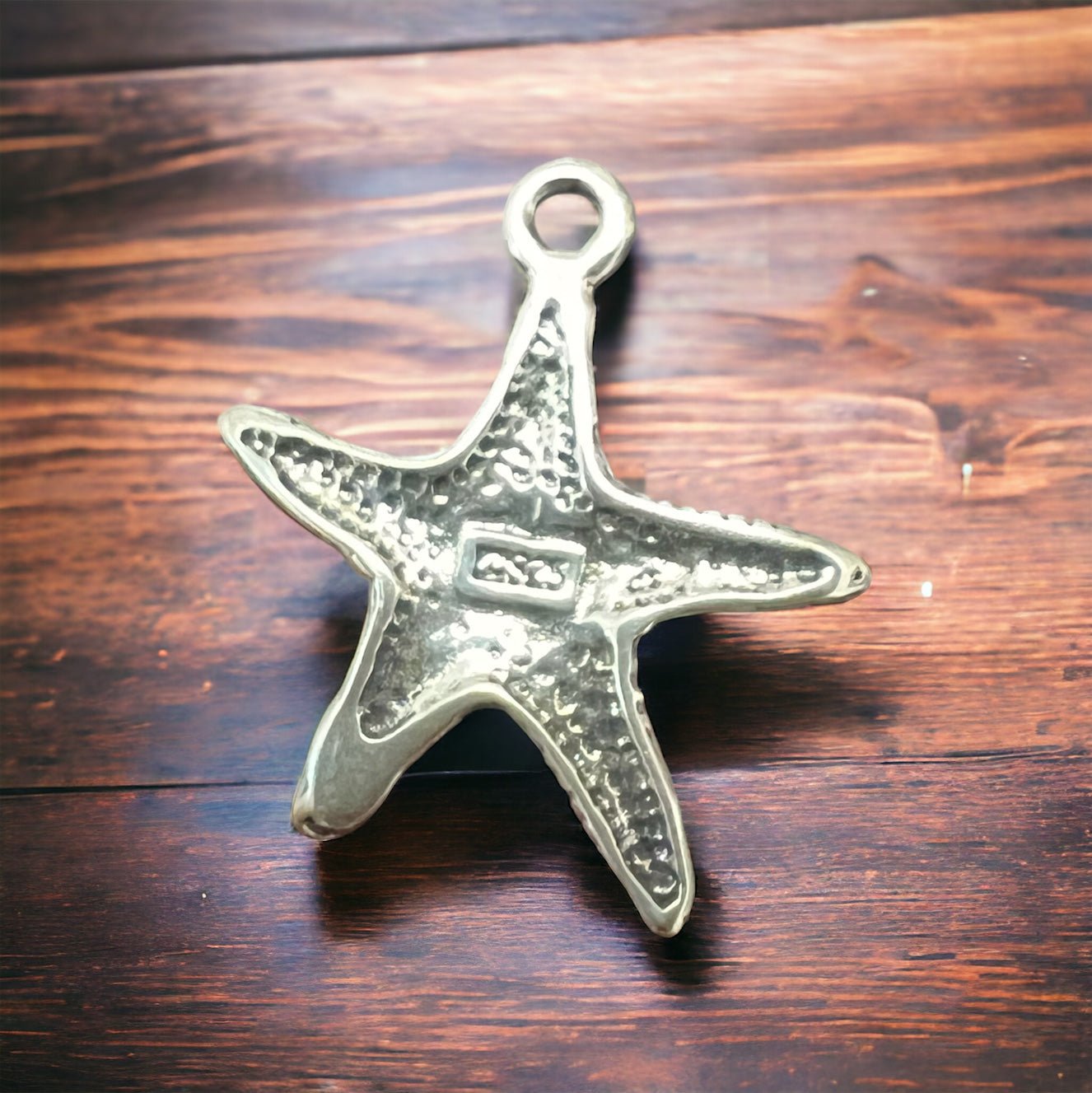 Sterling Silver Starfish Pendant/Charm — Intricate Ocean-Lover Statement