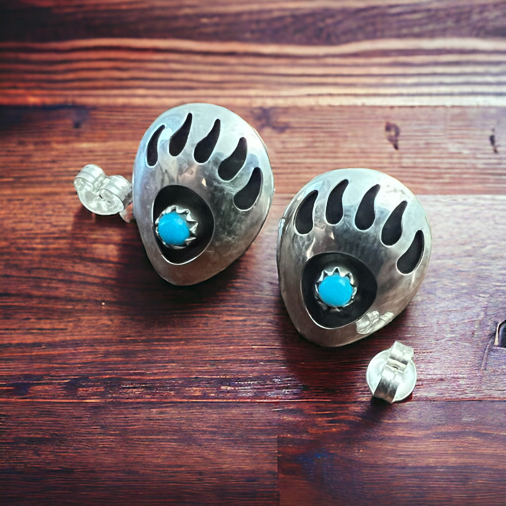 Leroy Parker Navajo Turquoise & Sterling Silver Post Earrings