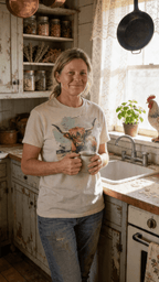 Vintage Highland Cow Western Graphic Tee — Durable Gildan Blend Weathered Western Statement