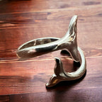 Sterling Silver Whale Tails Bypass Ring — Coastal Western Statement
