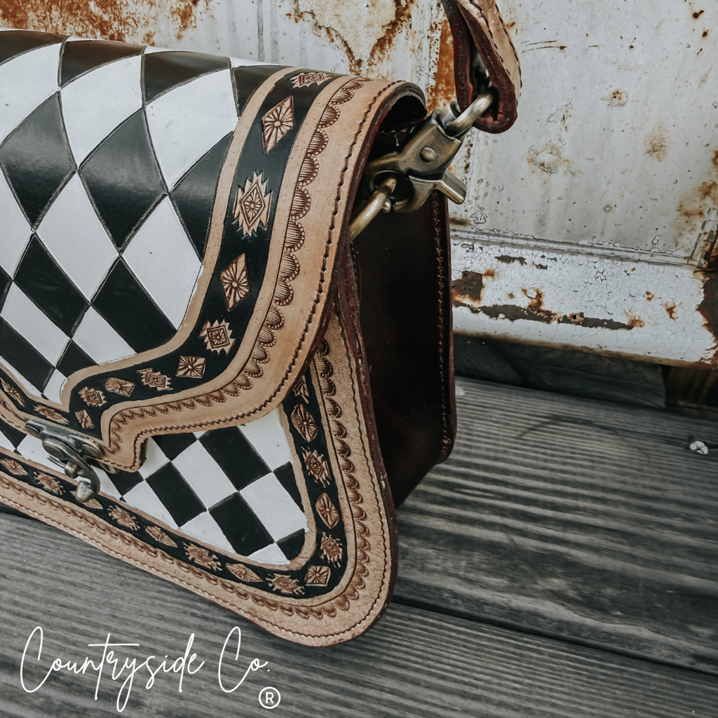Zadie Tooled Leather Concealed Carry Handbag