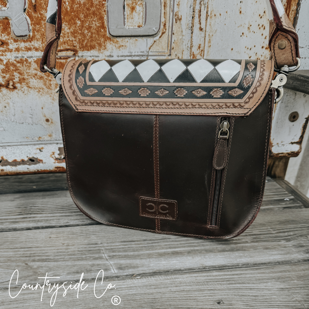 Zadie Tooled Leather Concealed Carry Handbag