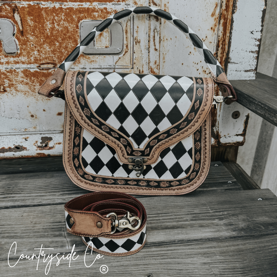 Zadie Tooled Leather Concealed Carry Handbag